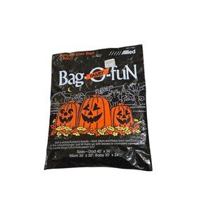 Allied vintage pumpkin Lawn bags Bag O Fun Family 3 sizes dad mom baby leaves